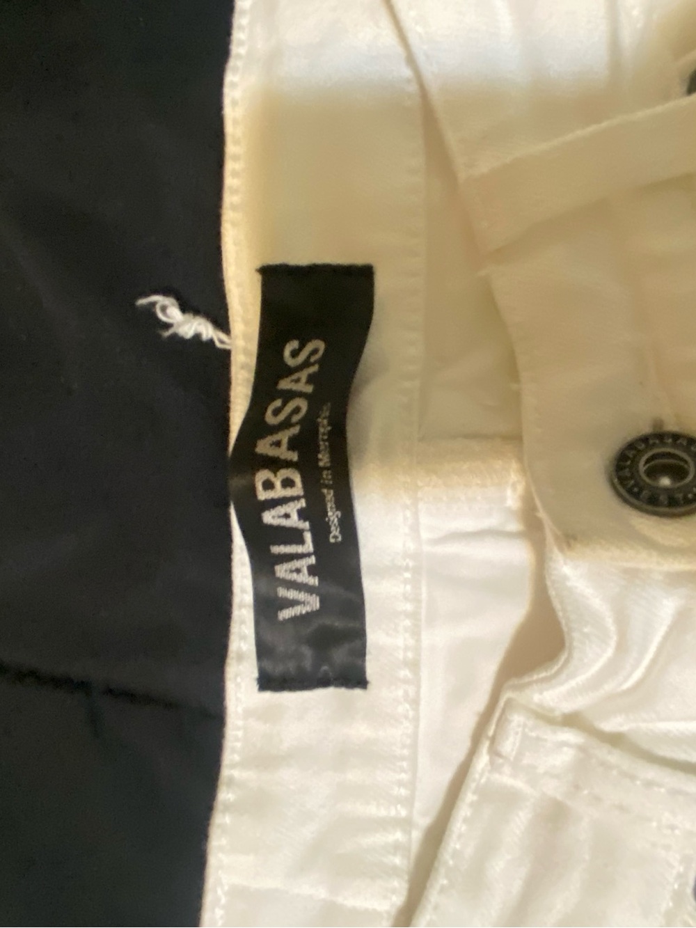 VALABASAS Men’s Slim Straight White Jeans